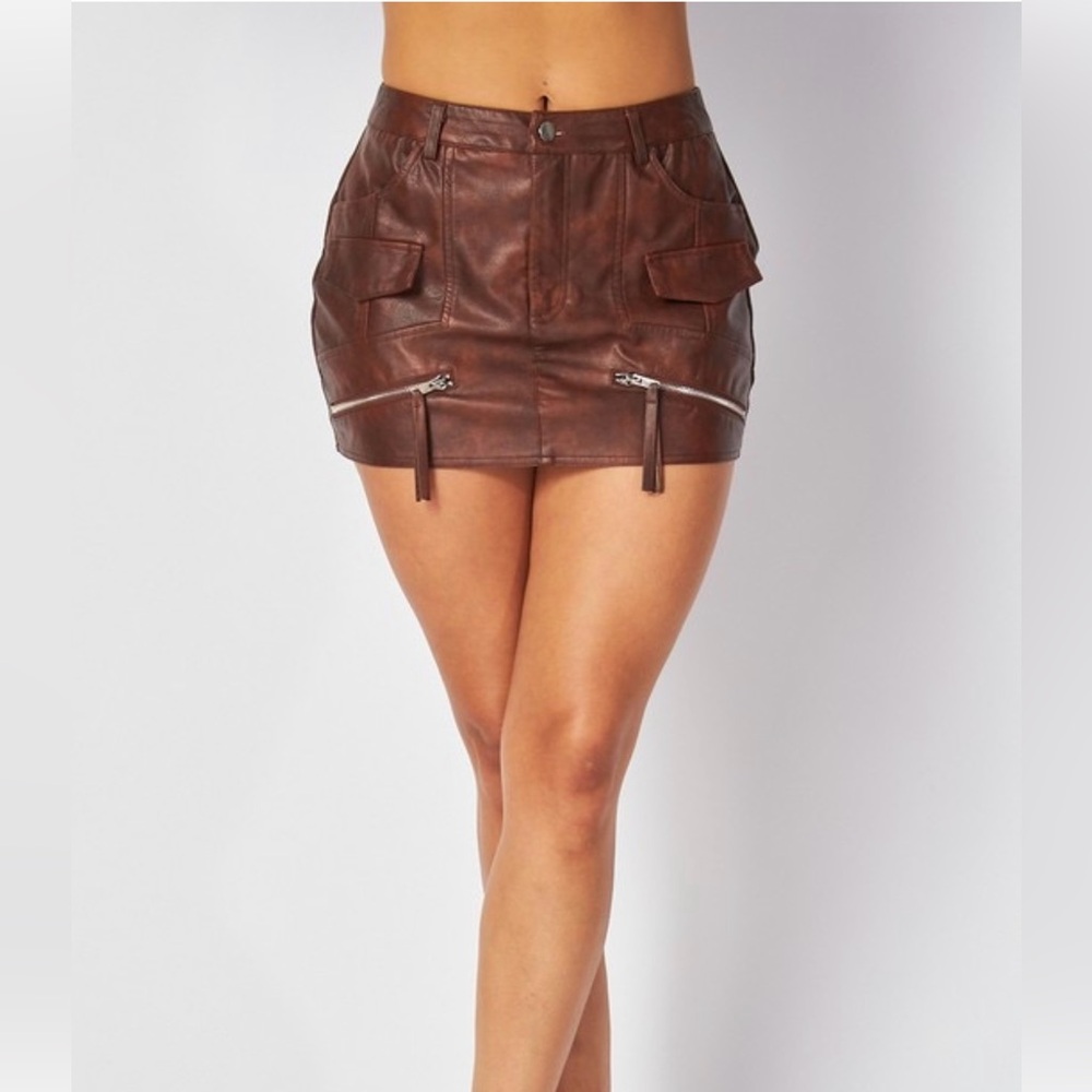 Faux leather Mini Skirt